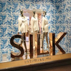 Allestimento vetrina SILK intimissimi