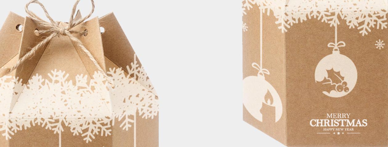 Packaging di Natale ecologico sostenibile