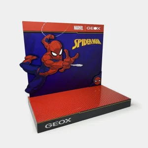 Geox Spiderman espositore da banco in cartotecnica